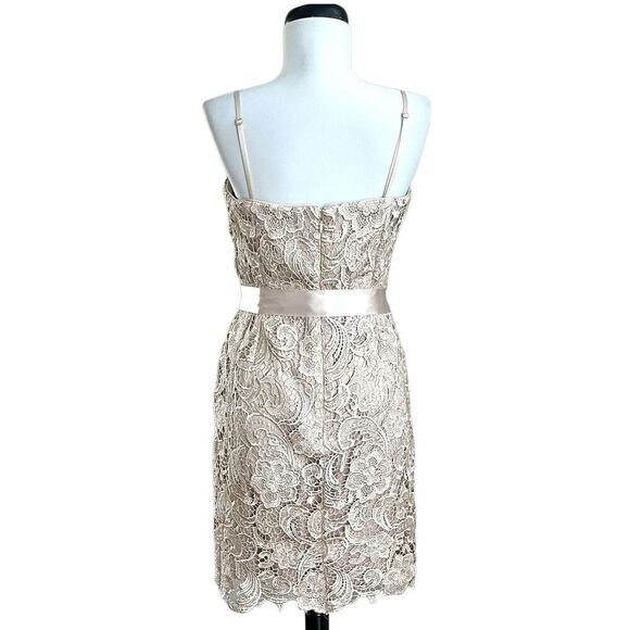 Cache vintage Dress 12 Lace Strapless Glam Party Cocktail Wedding Holiday - Picture 3 of 14